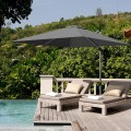 10 Feet 360° Tilt Aluminum Square Patio Umbrella without Weight Base - Gallery View 65 of 80