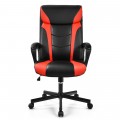 Swivel PU Leather Office Gaming Chair with Padded Armrest - Gallery View 20 of 36