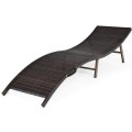 2 Pieces Folding Patio Lounger Chair