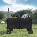 Outdoor Folding Wagon Cart with Adjustable Handle and Universal Wheels - Gallery View 1 of 45