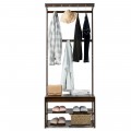 5-In-1 Bamboo Coat Rack Shoe Bench Entryway Hall Tree with Storage Box - Gallery View 5 of 12
