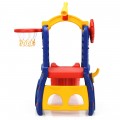 6-in-1 Freestanding Kids Slide with Basketball Hoop and Ring Toss - Gallery View 10 of 12