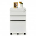 3-Drawer Mobile Convenient Filing Cabinet Stee with Lock - Gallery View 20 of 24