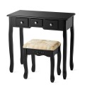 Vanity Make Up Table Set Dressing Table Set with 5 Drawers - Gallery View 18 of 24