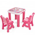 Adjustable Kids Activity Play Table and 2 Chairs Set withStorage Drawer - Gallery View 12 of 36