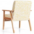 Modern Accent Armchair Fabric Lounge Chair with Rubber Wood Leg - Gallery View 30 of 36