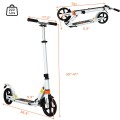 Folding Aluminium Adjustable Kick Scooter with Shoulder Strap - Gallery View 17 of 26