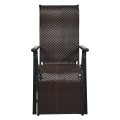 2 Pieces Patio Rattan Folding Lounge Chair - Gallery View 5 of 12