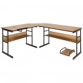 L-Shaped Computer Desk with Tiltable Tabletop - Gallery View 39 of 48
