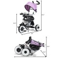 4-in-1 Kids Baby Stroller Tricycle Detachable Learning Toy Bike