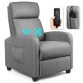 Recliner Massage Wingback Single Chair with Side Pocket - Gallery View 10 of 36
