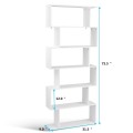 6-Tier S-Shaped  Style Storage Bookshelf - Gallery View 26 of 34