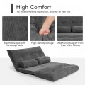 6-Position Adjustable Sleeper Lounge Couch with 2 Pillows