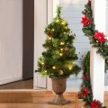 3/4/5 Feet LED Christmas Tree with Red Berries Pine Cones - Gallery View 17 of 29
