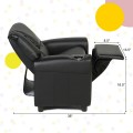 Children's PU Leather Recliner Chair with Front Footrest - Gallery View 6 of 62
