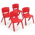 4-pack Kids Plastic Stackable Classroom Chairs - Gallery View 19 of 24