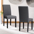 Set of 2 Fabric Upholstered Dining Chairs with Nailhead - Gallery View 7 of 58