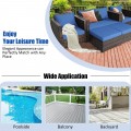 5 Pieces Patio Cushioned Rattan Furniture Set - Gallery View 24 of 71