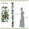 6.5 Feet Snow Flocked Christmas Garland with White Berries and Snowflakes - Gallery View 4 of 14