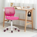 Adjustable Office Task Desk Armless Chair-Blue
