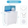 Portable Washing Machine 20lbs Washer and 8.5lbs Spinner with Built-in Drain Pump - Gallery View 19 of 29