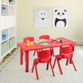 4-pack Kids Plastic Stackable Classroom Chairs - Gallery View 13 of 24