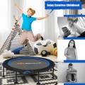 47 Inch Folding Trampoline with Safety Pad of Kids and Adults for Fitness Exercise - Gallery View 14 of 27