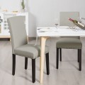 Set of 2 Fabric Upholstered Dining Chairs with Nailhead - Gallery View 44 of 58