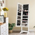 Jewelry Cabinet Armoire Lockable Standing Storage Organizer - Gallery View 13 of 24
