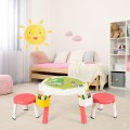 5-in-1 Kid Folding Storage Activity Table Chair Set