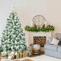 4.5 Feet Snow Flocked Artificial Christmas Tree with 400 Tips - Gallery View 6 of 10
