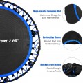 47 Inch Folding Trampoline with Safety Pad of Kids and Adults for Fitness Exercise - Gallery View 18 of 27