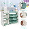 Kids Toy Storage Organizer with Bins and Multi-Layer Shelf for Bedroom Playroom - Gallery View 5 of 22