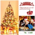 4.5 Feet Snow Flocked Artificial Christmas Tree with 400 Tips - Gallery View 8 of 10