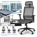18 Inch to 22.5 Inch Height Adjustable Ergonomic High Back Mesh Office Chair Recliner Task Chair with Hanger - Gallery View 24 of 24