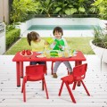 4-pack Kids Plastic Stackable Classroom Chairs - Gallery View 16 of 24