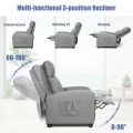 Recliner Massage Wingback Single Chair with Side Pocket - Gallery View 7 of 36