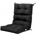 Tufted Patio High Back Chair Cushion with Non-Slip String Ties - Gallery View 73 of 81