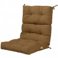 Tufted Patio High Back Chair Cushion with Non-Slip String Ties - Gallery View 62 of 81