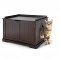 Cat Litter Box Enclosure with Double Doors for Large Cat and Kitty - Gallery View 33 of 40