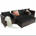 5 Pieces Patio Cushioned Rattan Furniture Set - Gallery View 68 of 71