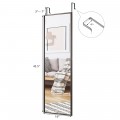42.5 x 14 Inch Full Length Metal Door Mirror with Adjustable Hook - Gallery View 15 of 35