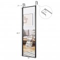 42.5 x 14 Inch Full Length Metal Door Mirror with Adjustable Hook - Gallery View 4 of 35