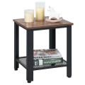 2-Tier Industrial End Table with Storage Shelf for Small Space - Gallery View 7 of 10