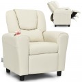 Children's PU Leather Recliner Chair with Front Footrest - Gallery View 59 of 62