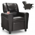 Children's PU Leather Recliner Chair with Front Footrest - Gallery View 47 of 62