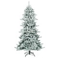 7 Feet Snow Flocked Slim Artificial Christmas Fir Tree - Gallery View 3 of 11