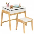 Kids Activity Table and Chair Set with Storage Space for Homeschooling - Gallery View 3 of 18