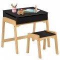 Kids Activity Table and Chair Set with Storage Space for Homeschooling - Gallery View 12 of 18