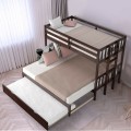Twin Pull-Out Bunk Bed with Trundle Wooden Ladder - Gallery View 1 of 22